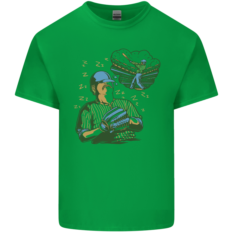 A Baseball Player Kids T-Shirt Childrens Irish Green