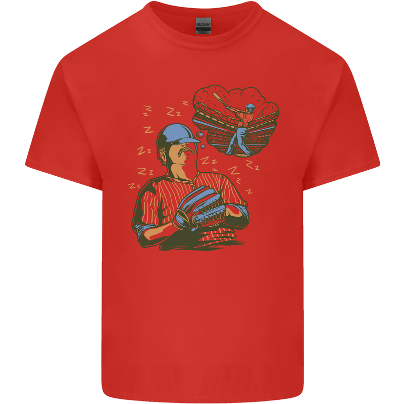 A Baseball Player Kids T-Shirt Childrens Red