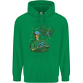 A Baseball Player Mens 80% Cotton Hoodie Irish Green