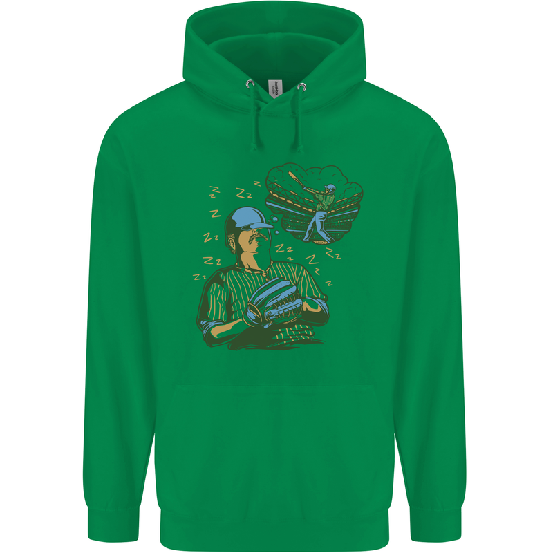 A Baseball Player Mens 80% Cotton Hoodie Irish Green