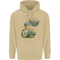 A Baseball Player Mens 80% Cotton Hoodie Sand