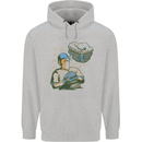 A Baseball Player Mens 80% Cotton Hoodie Sports Grey