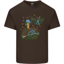 A Baseball Player Mens Cotton T-Shirt Tee Top Dark Chocolate