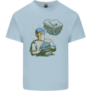 A Baseball Player Mens Cotton T-Shirt Tee Top Light Blue