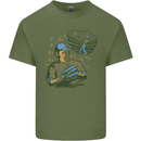 A Baseball Player Mens Cotton T-Shirt Tee Top Military Green
