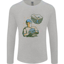 A Baseball Player Mens Long Sleeve T-Shirt Sports Grey