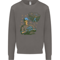 A Baseball Player Mens Sweatshirt Jumper Charcoal