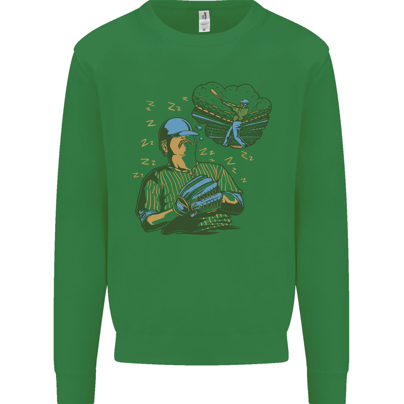 A Baseball Player Mens Sweatshirt Jumper Irish Green