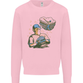 A Baseball Player Mens Sweatshirt Jumper Light Pink