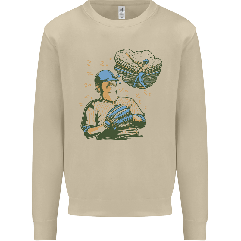 A Baseball Player Mens Sweatshirt Jumper Sand