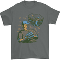 A Baseball Player Mens T-Shirt 100% Cotton Charcoal