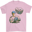 A Baseball Player Mens T-Shirt 100% Cotton Light Pink