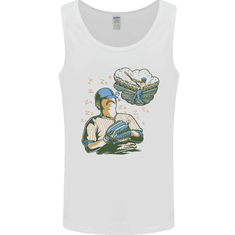 A Baseball Player Mens Vest Tank Top White