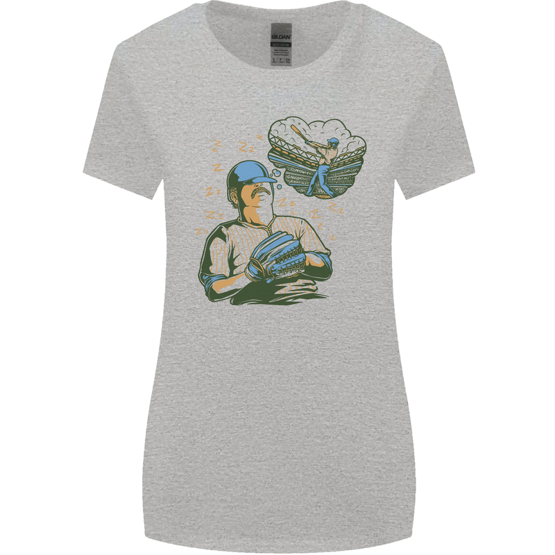 A Baseball Player Womens Wider Cut T-Shirt Sports Grey