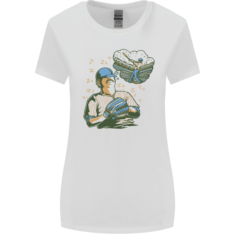 A Baseball Player Womens Wider Cut T-Shirt White