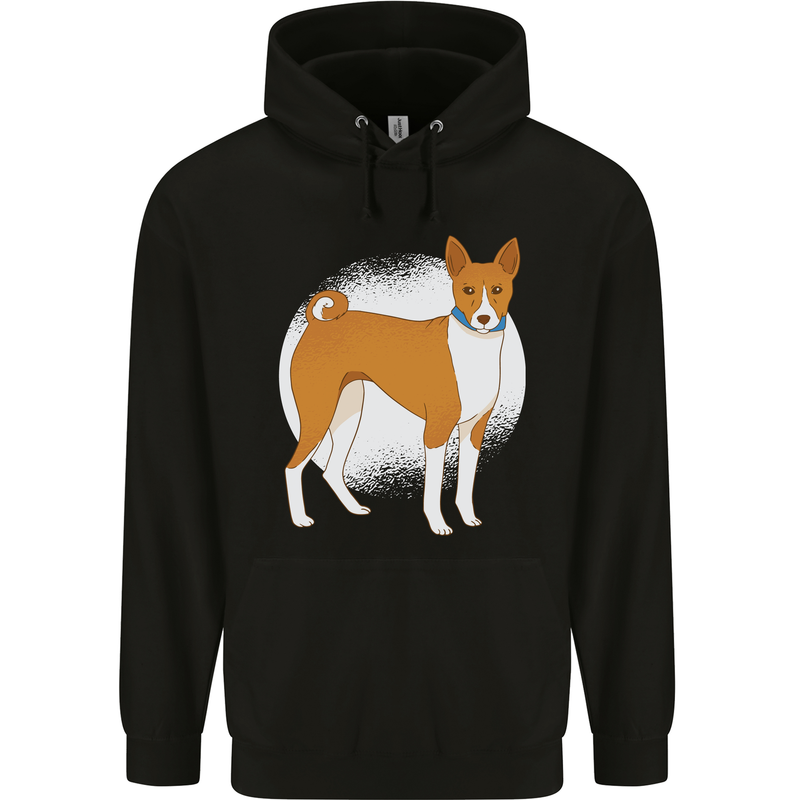 A Basenji Dog Childrens Kids Hoodie Black