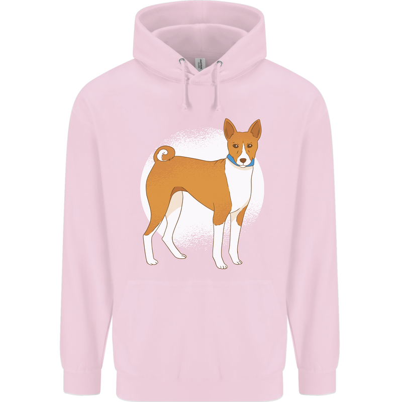 A Basenji Dog Childrens Kids Hoodie Light Pink