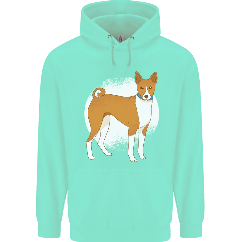 A Basenji Dog Childrens Kids Hoodie Peppermint