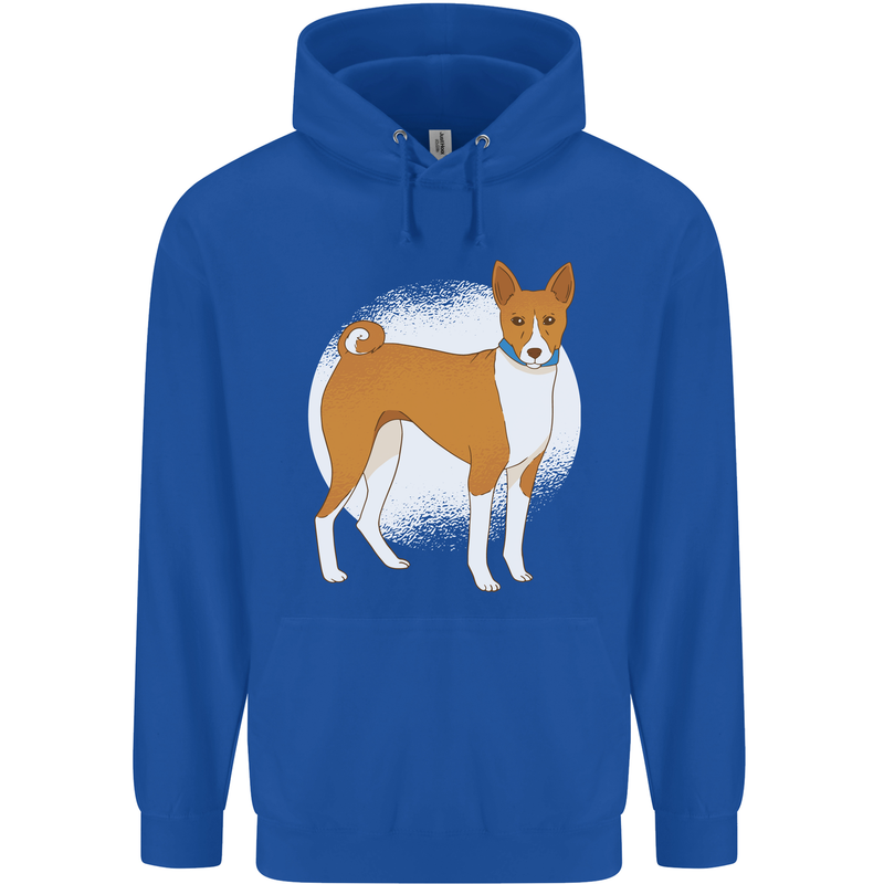 A Basenji Dog Childrens Kids Hoodie Royal Blue