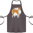 A Basenji Dog Cotton Apron 100% Organic Dark Grey