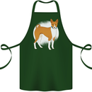 A Basenji Dog Cotton Apron 100% Organic Forest Green