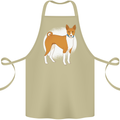 A Basenji Dog Cotton Apron 100% Organic Khaki