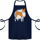 A Basenji Dog Cotton Apron 100% Organic Navy Blue