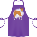 A Basenji Dog Cotton Apron 100% Organic Purple