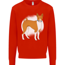 A Basenji Dog Kids Sweatshirt Jumper Bright Red