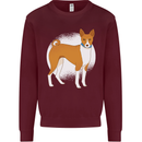A Basenji Dog Kids Sweatshirt Jumper Maroon