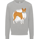 A Basenji Dog Kids Sweatshirt Jumper Sports Grey