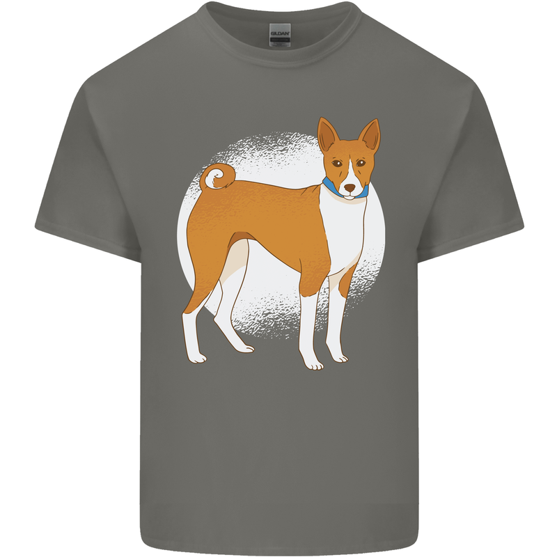 A Basenji Dog Kids T-Shirt Childrens Charcoal