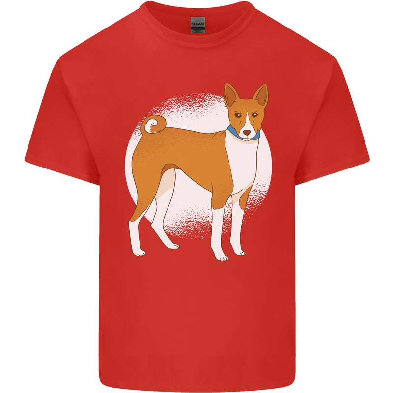 A Basenji Dog Kids T-Shirt Childrens Red