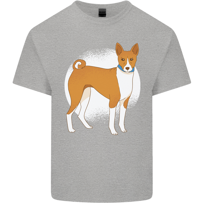 A Basenji Dog Kids T-Shirt Childrens Sports Grey