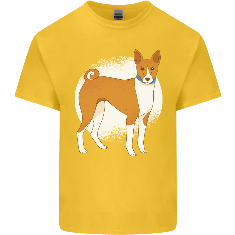 A Basenji Dog Kids T-Shirt Childrens Yellow