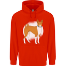 A Basenji Dog Mens 80% Cotton Hoodie Bright Red