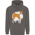 A Basenji Dog Mens 80% Cotton Hoodie Charcoal