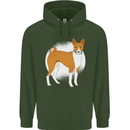 A Basenji Dog Mens 80% Cotton Hoodie Forest Green