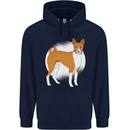 A Basenji Dog Mens 80% Cotton Hoodie Navy Blue