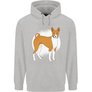 A Basenji Dog Mens 80% Cotton Hoodie Sports Grey