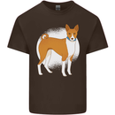A Basenji Dog Mens Cotton T-Shirt Tee Top Dark Chocolate