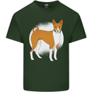A Basenji Dog Mens Cotton T-Shirt Tee Top Forest Green