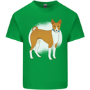 A Basenji Dog Mens Cotton T-Shirt Tee Top Irish Green