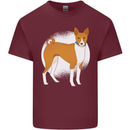 A Basenji Dog Mens Cotton T-Shirt Tee Top Maroon