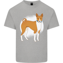 A Basenji Dog Mens Cotton T-Shirt Tee Top Sports Grey