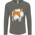 A Basenji Dog Mens Long Sleeve T-Shirt Charcoal