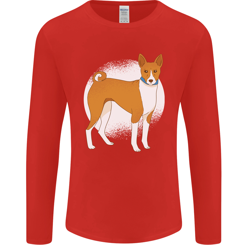 A Basenji Dog Mens Long Sleeve T-Shirt Red