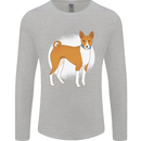 A Basenji Dog Mens Long Sleeve T-Shirt Sports Grey