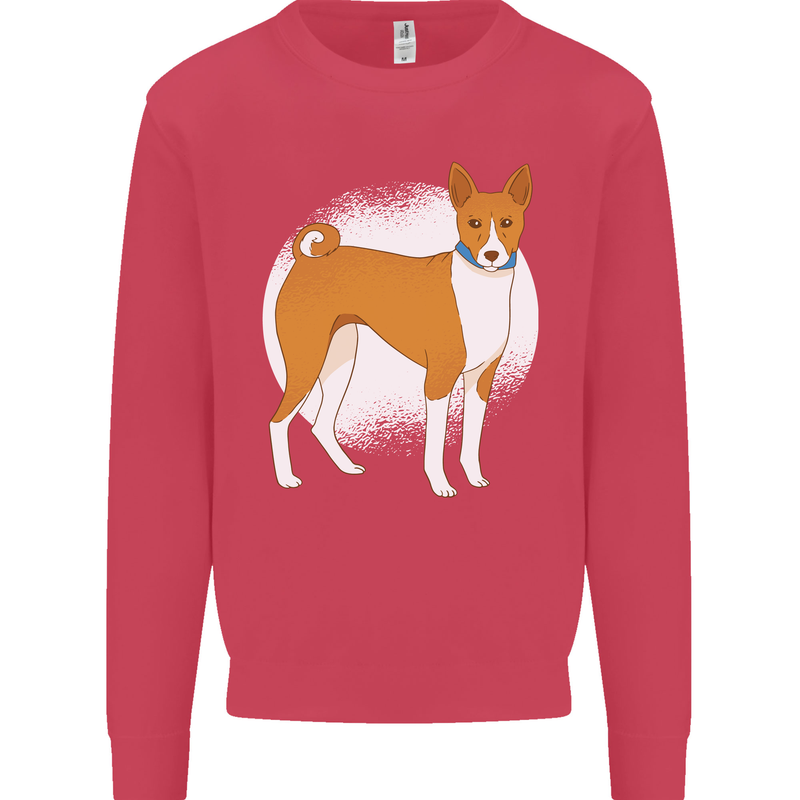 A Basenji Dog Mens Sweatshirt Jumper Heliconia