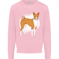 A Basenji Dog Mens Sweatshirt Jumper Light Pink